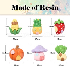 30Pcs Opaque Resin Imitation Food Cabochons&nbsp;CRES-CJ0001-59