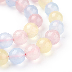 Natural White Jade Beads Strands&nbsp;G-D453-10mm