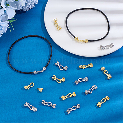 20Pcs 2 Colors Brass Hook and S-Hook Clasps&nbsp;KK-ME0002-92