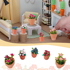 5Pcs 5 Styles Resin with PVC Display Decorations&nbsp;DJEW-GA0001-65