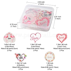 10Pcs 5 Styles Valentine's Day Theme Acrylic Pendants&nbsp;MACR-FS0001-40