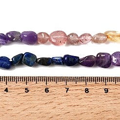 Natural Strawberry Quartz & Citrine & Amethyst & Green Aventurine & Lapis Lazuli Beads Strands&nbsp;G-L610-B15-01