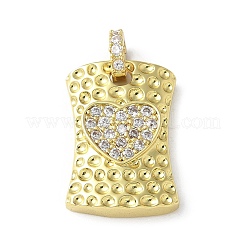 Brass Micro Pave Cubic Zirconia Pendants&nbsp;KK-P290-01G