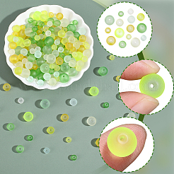 400Pcs 15 Colors Baking Paint Transparent Glass Beads&nbsp;GLAA-PA0001-82A