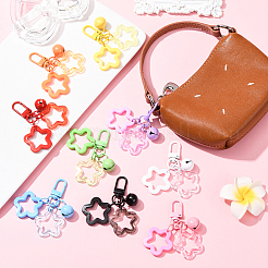 9Pcs 9 Colors Star Resin Pendant Decorations&nbsp;AJEW-SP0003-36