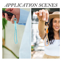 10Pcs 10 Colors Polyester Woven Lanyard Hand Mobile Straps&nbsp;MOBA-TA0001-01