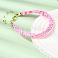Polyester Metallic Braided Multi-strand Cord Bracelet for Bracelet Making&nbsp;BJEW-H642-02G-13