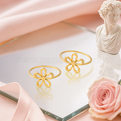 4Pcs 2 Colors Stainless Steel Finger Rings&nbsp;RJEW-GO0001-06