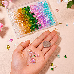 135G 9 Colors Spray Painted Transparent Glass Beads&nbsp;GLAA-TA0002-71