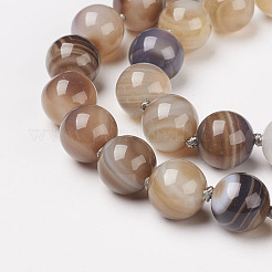 Natural Dyed Agate Beads Necklaces&nbsp;NJEW-F139-6mm-15