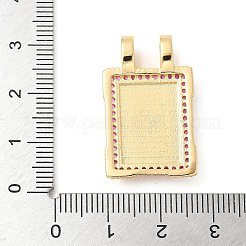 Brass Micro Pave Cubic Zirconia Pendants&nbsp;KK-U053-20G-02