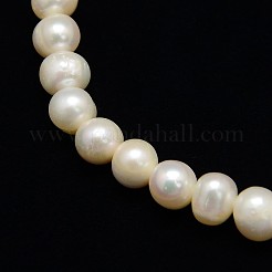 Natural Cultured Freshwater Pearl Beads Strands&nbsp;X-PEAR-L001-F-07