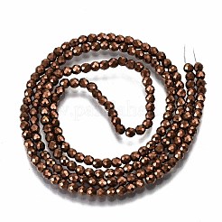 Electroplate Non-magnetic Synthetic Hematite Beads Strands&nbsp;G-T114-59-R