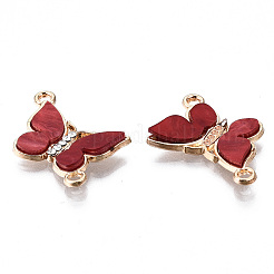 Eco-Friendly Alloy Micro Pave Clear Cubic Zirconia Links Connectors&nbsp;LS-ENAM-Q437-058A-NR