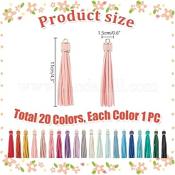 20Pcs 20 Styles Imitation Leather Tassel Big Pendants&nbsp;FIND-PH0021-59