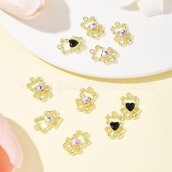 10Pcs Alloy with Rhinestone Pendants&nbsp;ALRI-FS0001-07