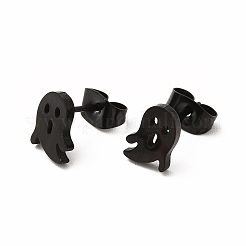 Halloween Ghosts 304 Stainless Steel Stud Earrings for Women&nbsp;EJEW-B019-04EB