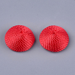 Polyester Thread Fabric Cabochons&nbsp;WOVE-T008-02A-01