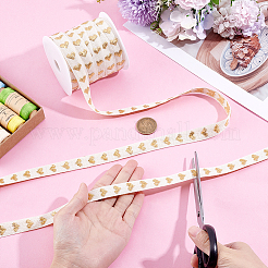 25 Yards Heart Pattern Cotton Ribbons&nbsp;SRIB-BC0001-48B