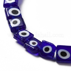 Handmade Evil Eye Lampwork Beads Strands&nbsp;LAMP-F026-02A