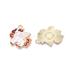 Rack Plating Alloy Enamel Pendants&nbsp;ENAM-N056-420