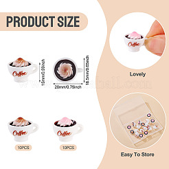 20Pcs 2 Colors Resin Miniature Ornaments&nbsp;RESI-TA0005-05