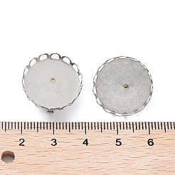 Non-Tarnish 304 Stainless Steel Brooch Base Settings&nbsp;FIND-D035-03C-P