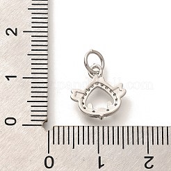 Rack Plating Brass Micro Pave Cubic Zirconia Pendants&nbsp;KK-H508-28P-11
