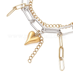 304 Stainless Steel Paperclip Chains and Curb Chains Multi-layered Bracelets&nbsp;BJEW-JB12750