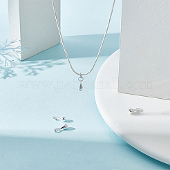 4Pcs 925 Sterling Silver Teardrop Charms&nbsp;STER-AR0001-11