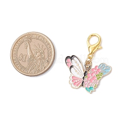 Alloy Enamel Flower Pendant Decoration for Bag Ornaments&nbsp;HJEW-JM03916-02