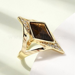 Brass Micro Pave Cubic Zirconia Cuff Rings for Women&nbsp;GG-CBA7610-11G