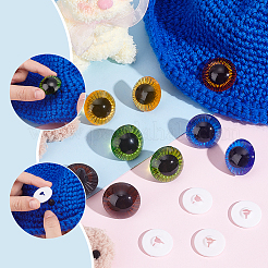 30Pcs 5 Colors Craft Plastic Doll Eyes&nbsp;DOLL-PH0001-49