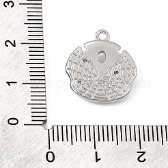 Brass Micro Pave Clear Cubic Zirconia Pendants&nbsp;CU-CBA3D76-11P