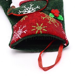 Bear Cloth Hanging Christmas Stocking&nbsp;HJEW-SZC0004-28