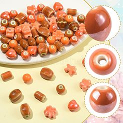 68Pcs 12 Styles Handmade Porcelain Beads&nbsp;PORC-FS0001-55