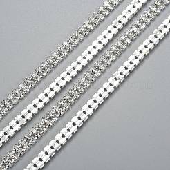 Brass Rhinestone Strass Chains&nbsp;CHC-WH0002-01S