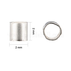 Brass Crimp Beads&nbsp;X-KK-R077-2mm-S