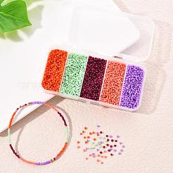 90G 5 Colors 12/0 Baking Paint Glass Seed Beads&nbsp;SEED-YW0001-14B