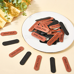 50Pcs 2 Colors PU Leather Labels&nbsp;DIY-CL0002-08