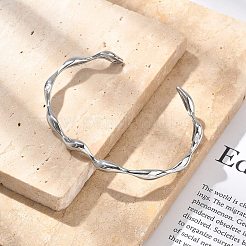 304 Stainless Steel Cuff Bangles for Women&nbsp;BJEW-B108-14P