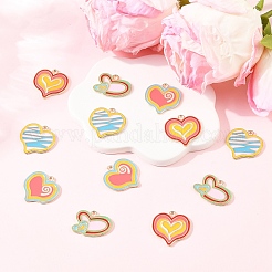 20Pcs 4 Styles Alloy Enamel Pendants&nbsp;ENAM-YW0006-82