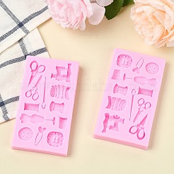 2Pcs Sewing Theme Silicone Chocolate Molds for DIY Baking Making&nbsp;ST-CJ0007-56