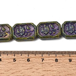 Painted Glass Beads Strands&nbsp;GLAA-Z021-05