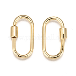Brass Screw Carabiner Lock Charms&nbsp;LS-KK-T047-07G