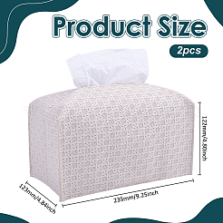 Crossed Textured Imitation Leather Tissue Boxes&nbsp;CON-WH0095-208A