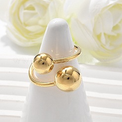 304 Stainless Steel Round Cuff Rings for Women&nbsp;RJEW-A063-01E-G