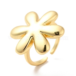 Brass Flower Open Cuff Ring for Women&nbsp;KK-H434-23G