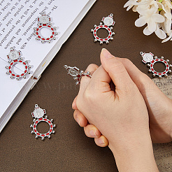30Pcs 2 Colors Alloy Enamel Pendants&nbsp;FIND-DC0008-57B