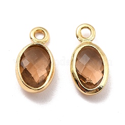 Eco-Friendly Brass with Glass Pendants&nbsp;KK-K268-01P